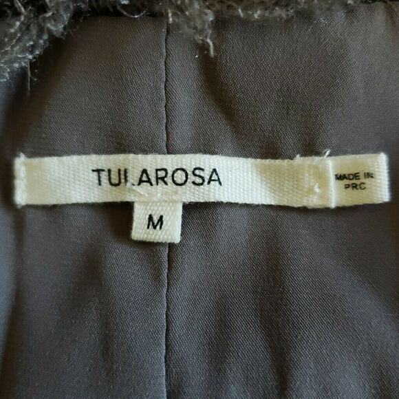 TULAROSA Ricci faux fur open front cozy gray jacket coat Size Medium - Picture 6 of 8